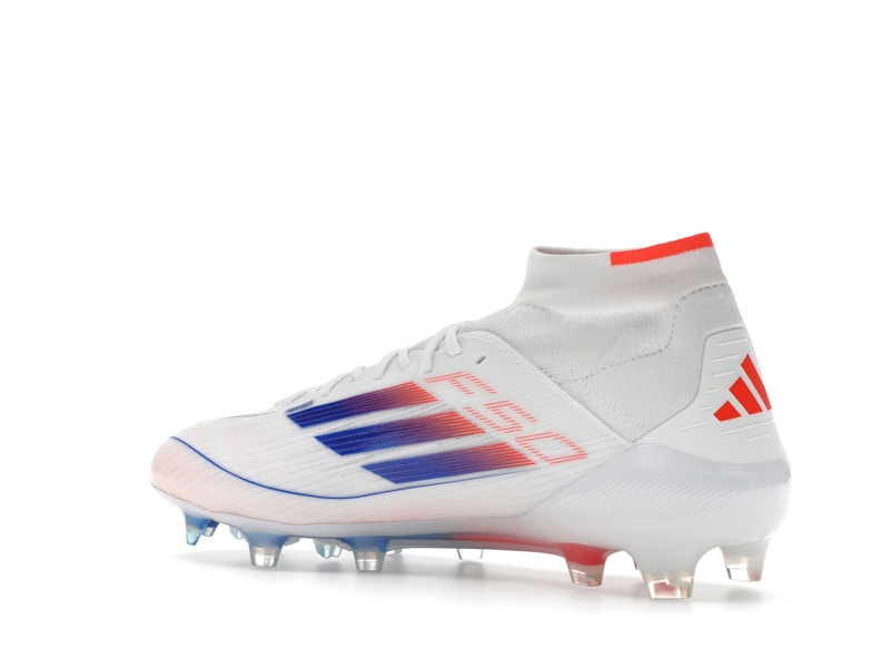 adidas F50 Elite Mid FG Cloud White Lucid Blue Solar Red (Women's)