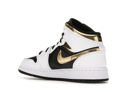 Jordan 1 Mid White Gold Black (GS)