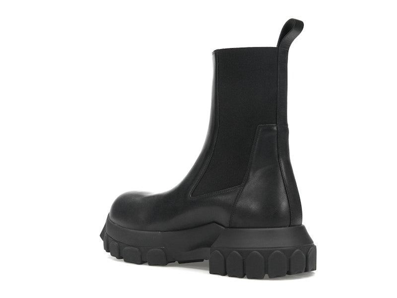 Rick Owens Lido Beatle Bozo Tractor Boots Black