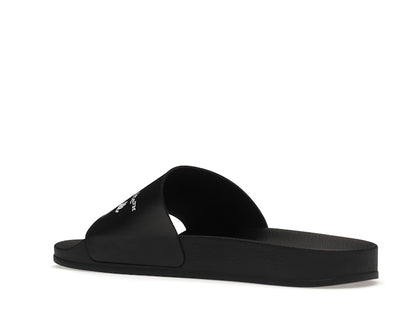 OFF-WHITE Drowning Man Logo Slides Black White FW21