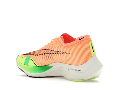 Nike ZoomX Vaporfly Next% 2 Peach Cream Green Shock (Women's)