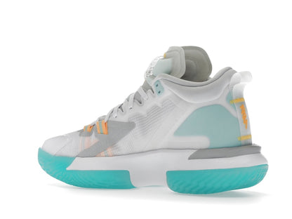 Jordan Zion 1 White Dynamic Turquoise