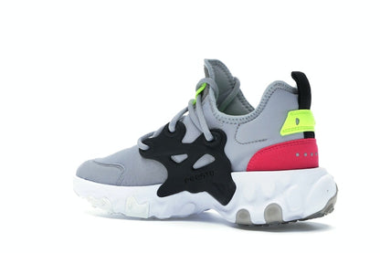 Nike React Presto Wolf Grey Black Rush Pink Volt (GS)