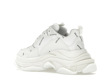 Balenciaga Triple S Allover Logo White (Women's)