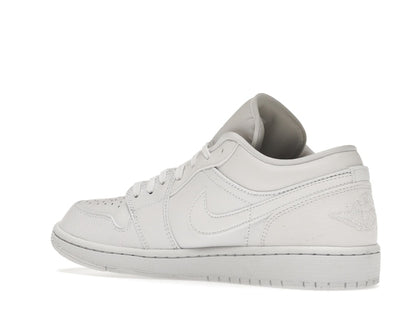 Jordan 1 Low Triple White Tumbled Leather