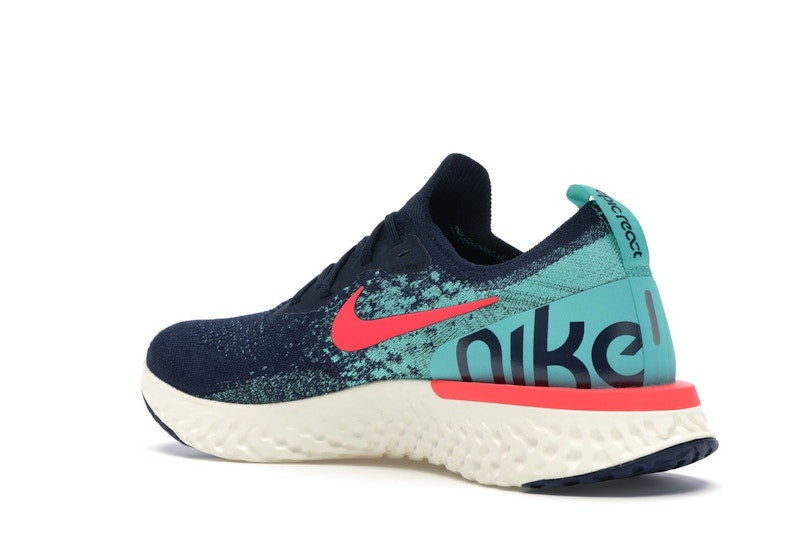Nike Epic React Flyknit College Navy Hyper Jade