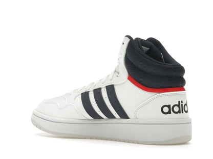 adidas Hoops 3.0 White Navy Red