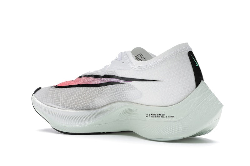 Nike ZoomX Vaporfly Next% White Hyper Jade Flash Crimson