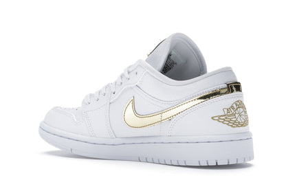Jordan 1 Low White Metallic Gold (Women's)