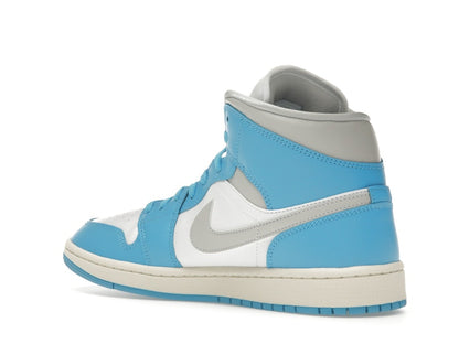 Jordan 1 Mid Dark Powder Blue White Sail Neutral Grey (Women's)