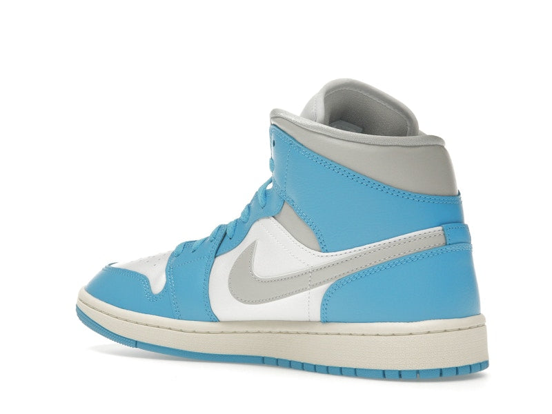 Jordan 1 Mid Dark Powder Blue White Sail Neutral Grey (Women's)