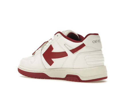 OFF-WHITE Out Of Office OOO Low Tops White Red White Tag