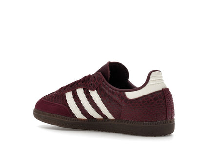 adidas Samba OG Snakeskin Maroon Cream White (Women's)