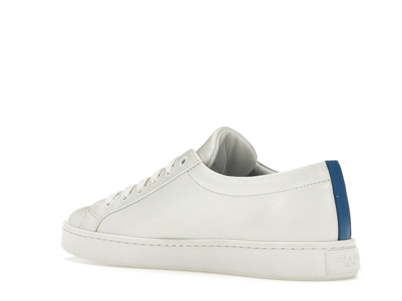 Prada Court Sneaker White Blue Leather (Women's)