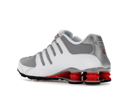 Nike Shox NZ White Red Metallic Silver