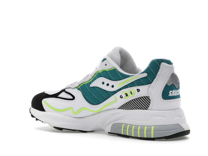 Saucony 3D Grid Hurricane White Green Lime
