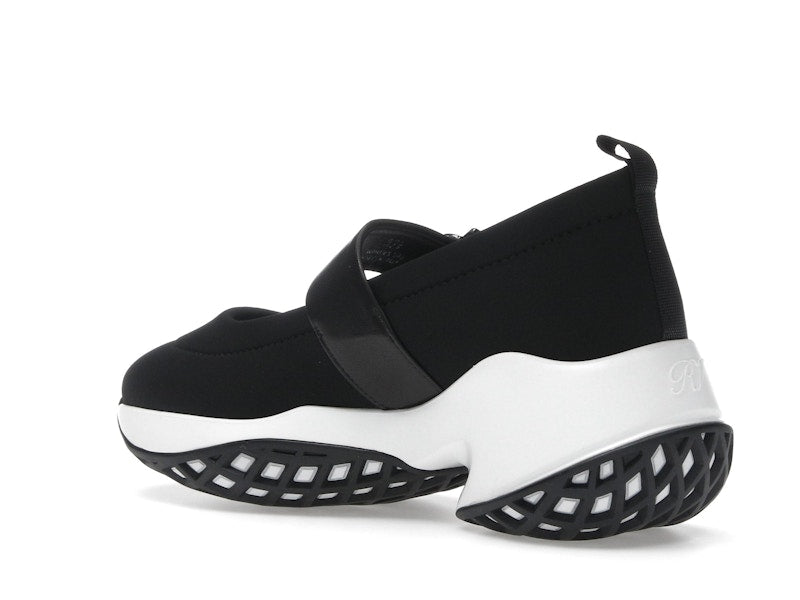 Roger Vivier Viv' Run Babies Black White Crystal Buckle (Women's)