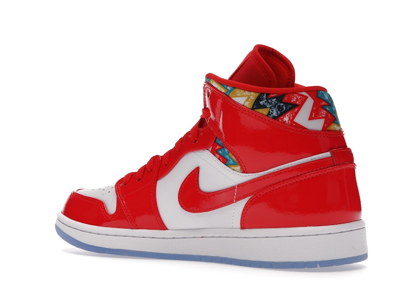 Jordan 1 Mid Barcelona Sweater Red Patent