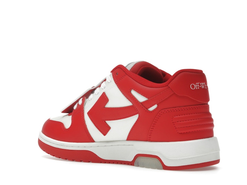 OFF-WHITE Out Of Office OOO Low Tops Red White