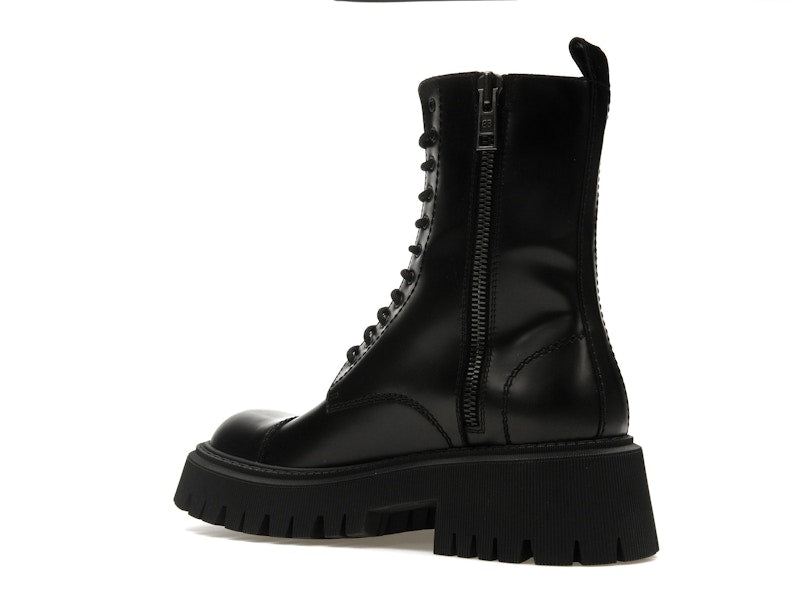 Balenciaga Tractor 20mm Zip Up Boot Black
