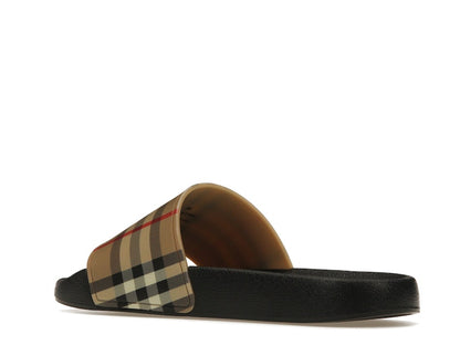 Burberry Check Print Slides Archive Beige (Women's)