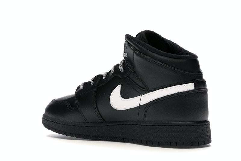 Jordan 1 Mid Black White Speckle (GS)
