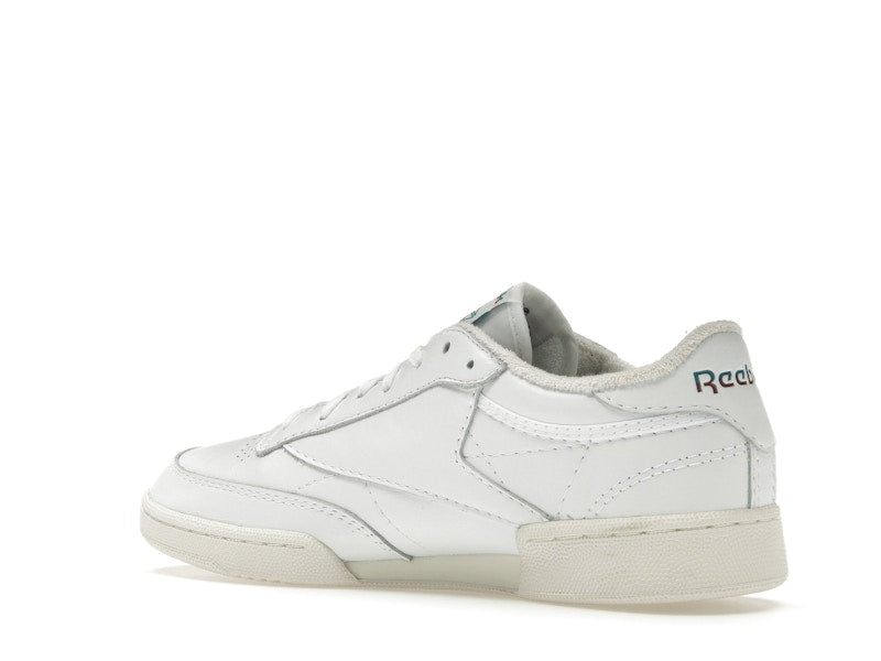 Reebok Club C 85 White Teal Burgundy Logo