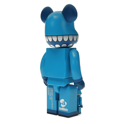 Bearbrick x a-nation KAWS Chompers 100% & 400% Set Blue