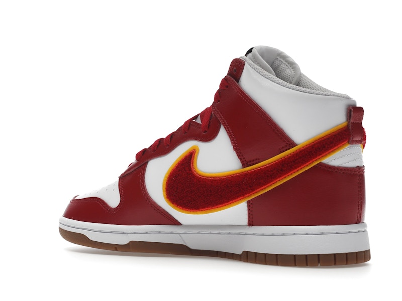 Nike Dunk High Chenille Swoosh White Gym Red