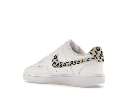Nike Court Vision Low Leopard Swoosh White (Women's)