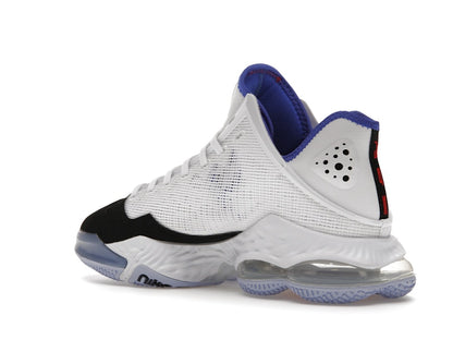 Nike LeBron 19 Low White Medium Blue Siren Red Black