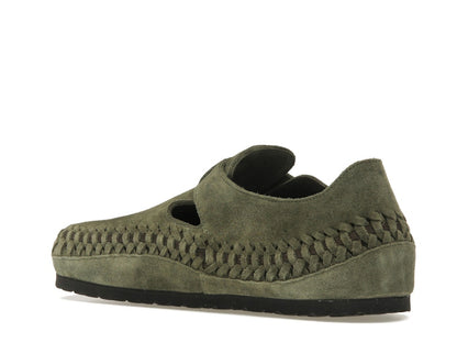 Birkenstock London Braided Shearling Kith Olive Night