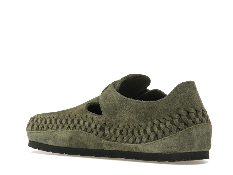 Birkenstock London Braided Shearling Kith Olive Night
