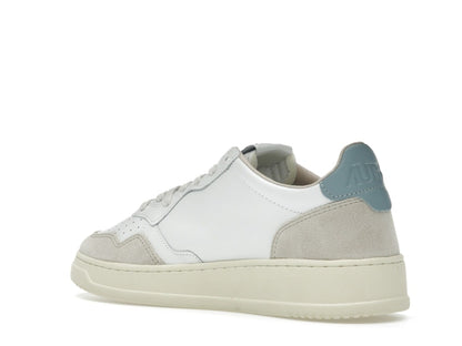 Autry Medalist Leather Low White Silver Blue