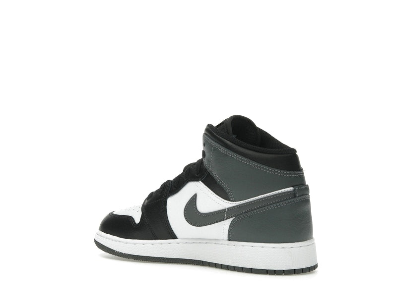 Jordan 1 Mid Black White Iron Grey (GS)