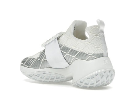 Roger Vivier Viv' Run Fabric Silver Crystal Buckle (Women's)