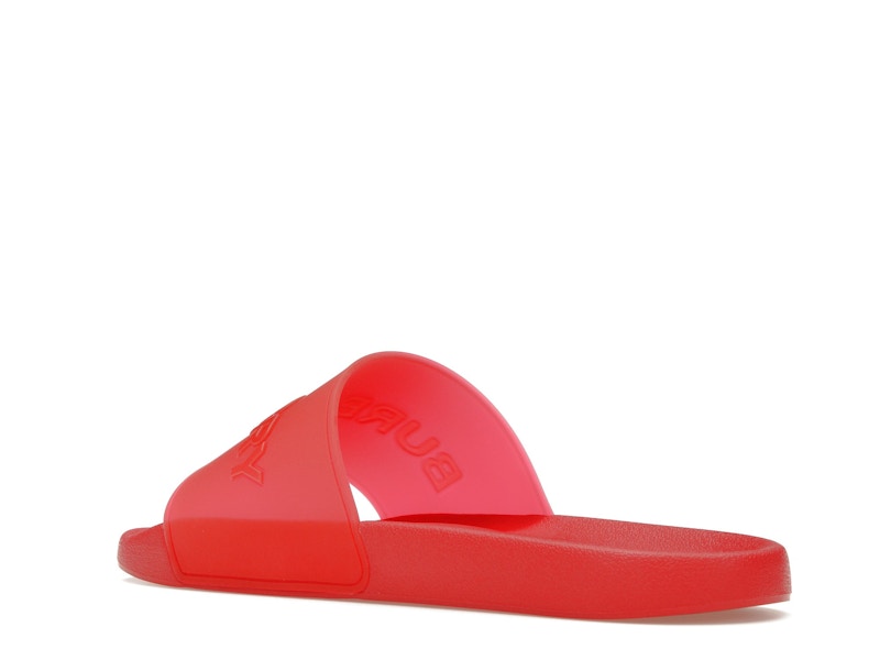 Burberry Embossed Logo Slides Bright Red