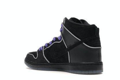 Nike SB Dunk High Black Purple Box