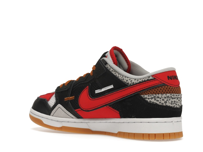 Nike Dunk Low Scrap Black Grey University Red