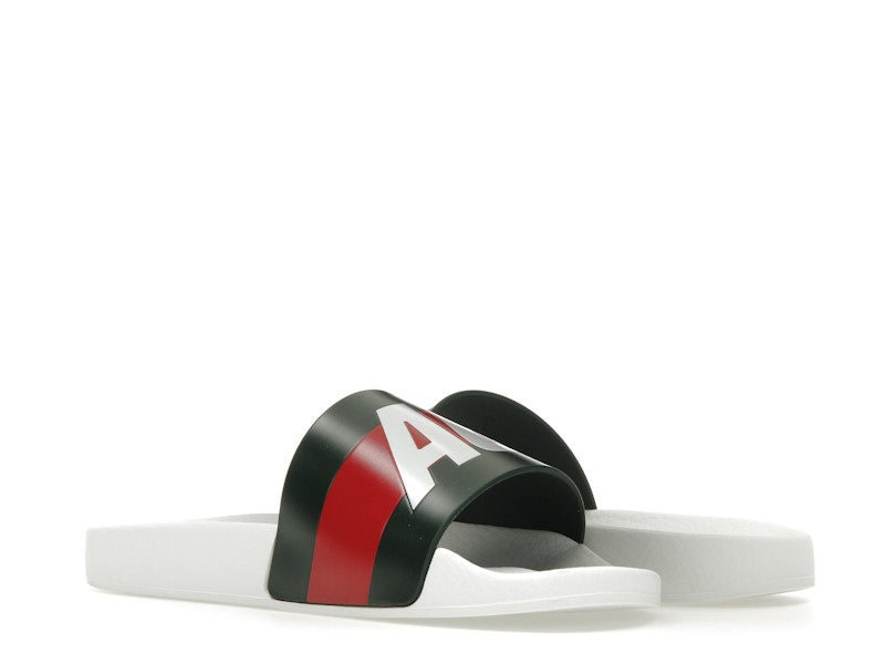 Palace x Gucci Logo Web Slide Sandal White