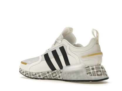 adidas NMD R1 V3 White Black Gold Tartan Trefoil
