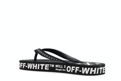 Off-White Logo Typographic Flip Flop Black SS20