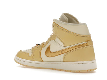 Jordan 1 Mid SE Pale Vanilla Metallic Gold (Women's)