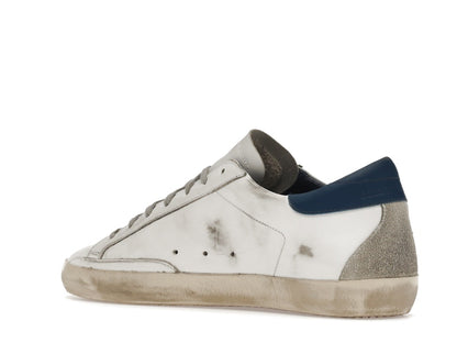 Golden Goose Super-Star White Royal Blue Grey Suede Patch