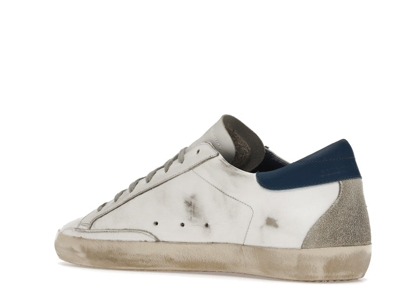 Golden Goose Super-Star White Royal Blue Grey Suede Patch