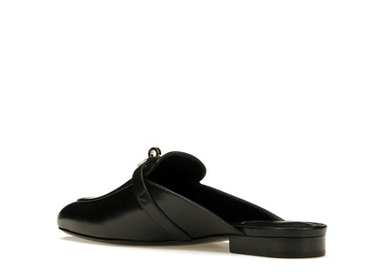 Hermes Oz Mule Noir Goatskin Leather