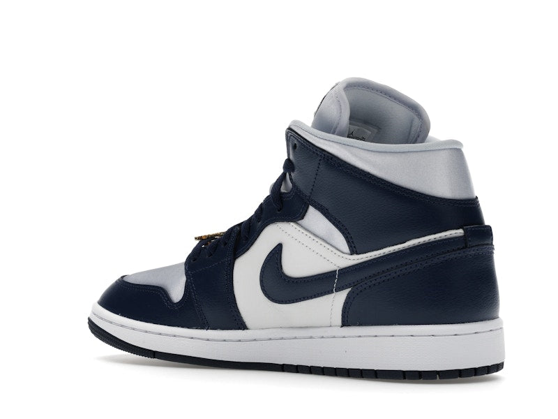 Jordan 1 Mid Football Grey White Midnight Navy (Women's)