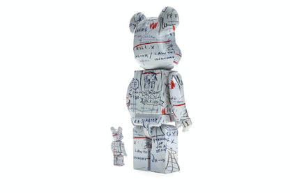 Bearbrick Jean-Michel Basquiat 2 100% & 400% Set White