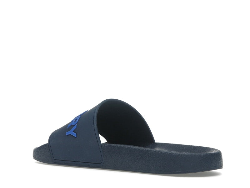 Burberry Embossed Logo Slide Blue