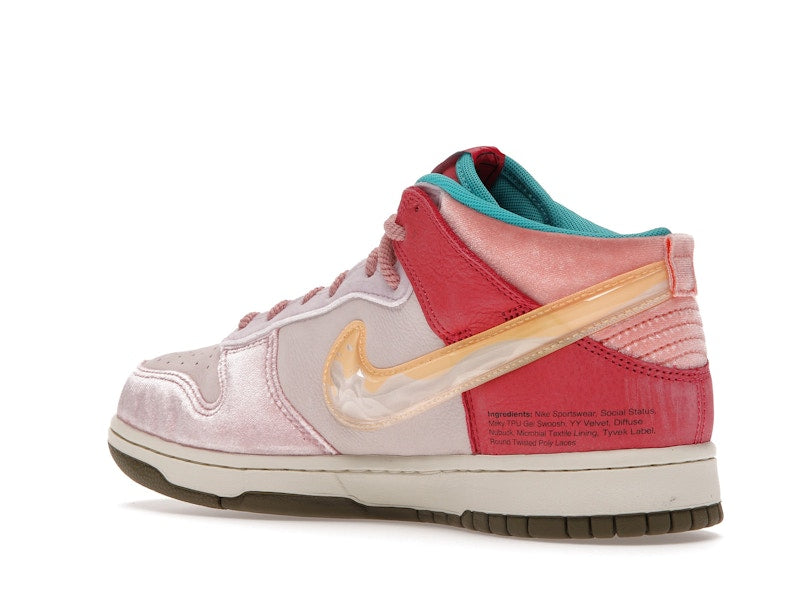 Nike Dunk Mid Social Status Free Lunch Strawberry Milk